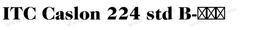 ITC Caslon 224 std B字体转换